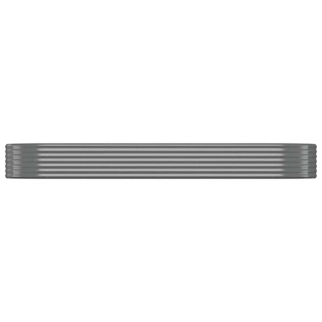 Vidaxl plantenbak 322x100x36 cm gegalvaniseerd staal grijs