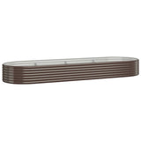 Vidaxl plantenbak 322x100x36 cm gegalvaniseerd staal bruin