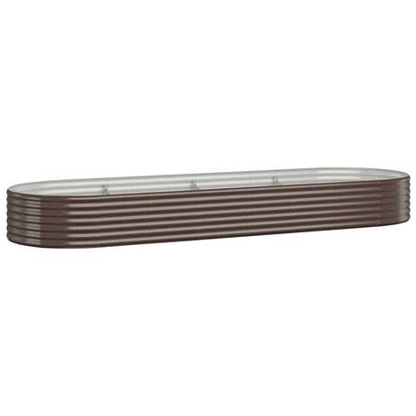 Vidaxl plantenbak 322x100x36 cm gegalvaniseerd staal bruin