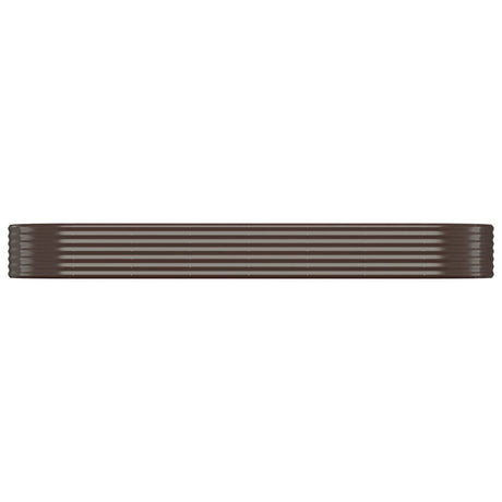 Vidaxl plantenbak 322x100x36 cm gegalvaniseerd staal bruin