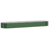 Vidaxl plantenbak 396x100x36 cm gegalvaniseerd staal groen