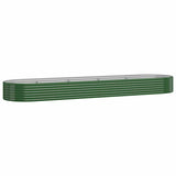 Vidaxl plantenbak 396x100x36 cm gegalvaniseerd staal groen