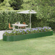 Vidaxl plantenbak 396x100x36 cm gegalvaniseerd staal groen