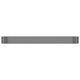 Vidaxl plantenbak 396x100x36 cm gegalvaniseerd staal grijs