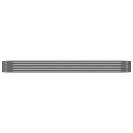 Vidaxl plantenbak 396x100x36 cm gegalvaniseerd staal grijs