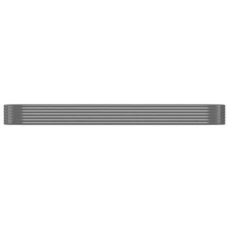 Vidaxl plantenbak 396x100x36 cm gegalvaniseerd staal grijs