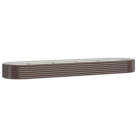 Vidaxl plantenbak 396x100x36 cm gegalvaniseerd staal bruin