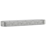 VIDAXL -Planungsbox 396x100x36 cm Pulver -Stahl Silber gefärbt