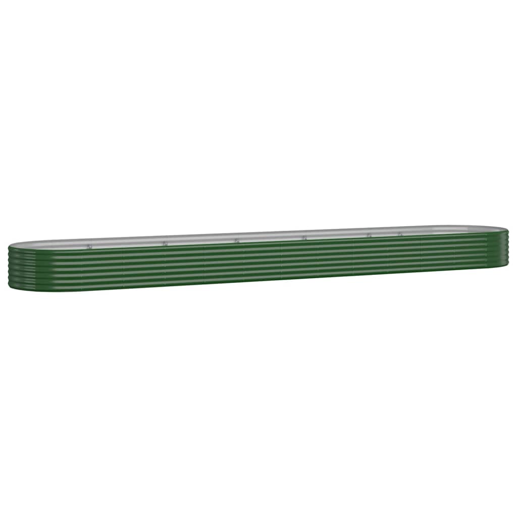 Vidaxl plantenbak 507x100x36 cm gegalvaniseerd staal groen