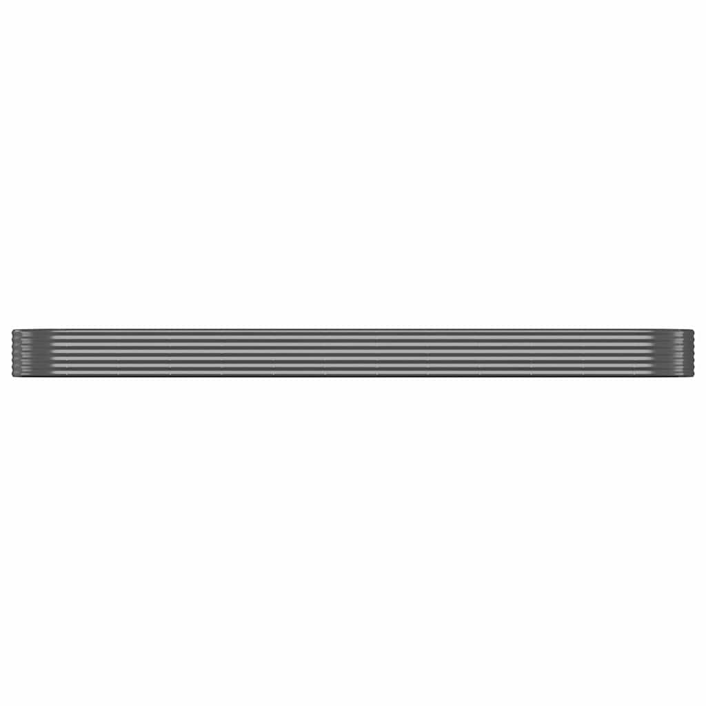 Vidaxl plantenbak 507x100x36 cm gegalvaniseerd staal antracietkleurig