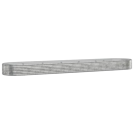 VIDAXL -Planungsbox 507x100x36 cm Pulver -Stahl Silber gefärbt