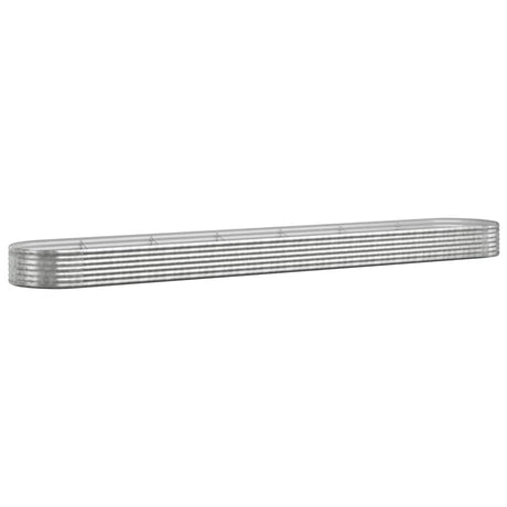 VIDAXL -Planungsbox 544x100x36 cm Pulver -Stahl Silber gefärbt