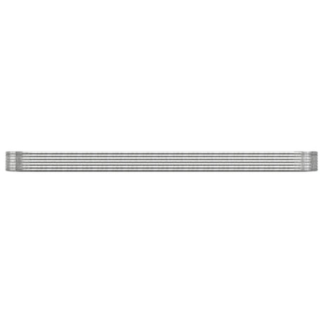 VIDAXL -Planungsbox 544x100x36 cm Pulver -Stahl Silber gefärbt