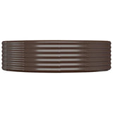 Vidaxl plantenbak 140x140x36 cm gegalvaniseerd staal bruin