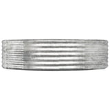 VIDAXL -Planungsbox 140x140x36 cm Pulver -bewegtes Stahl Silber gefärbt