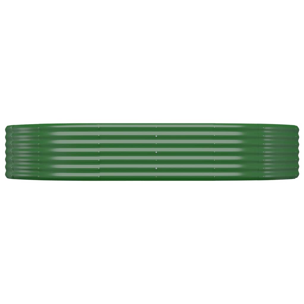 Vidaxl plantenbak 214x140x36 cm gegalvaniseerd staal groen