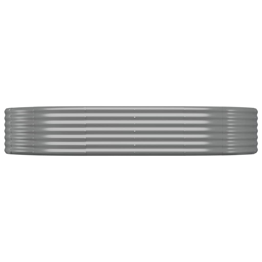 Vidaxl plantenbak 214x140x36 cm gegalvaniseerd staal grijs