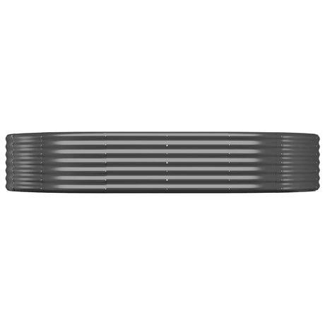 VIDAXL -Planungsbox 214x140x36 cm Pulver -beschichteter Stahl -Anthrazit -Verschärfen