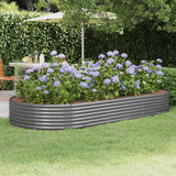 Vidaxl plantenbak 296x140x36 cm gegalvaniseerd staal grijs