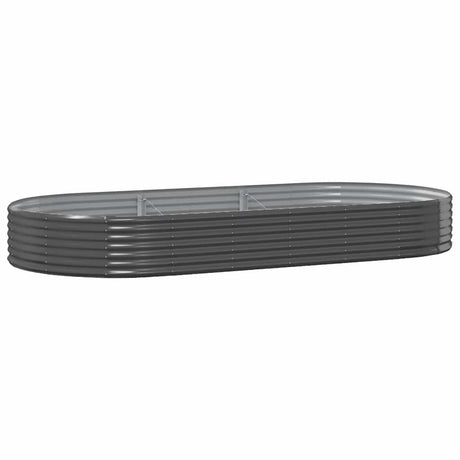 Vidaxl verhoogde tuinbak gegalvaniseerd staal 296x140x36 cm antraciet