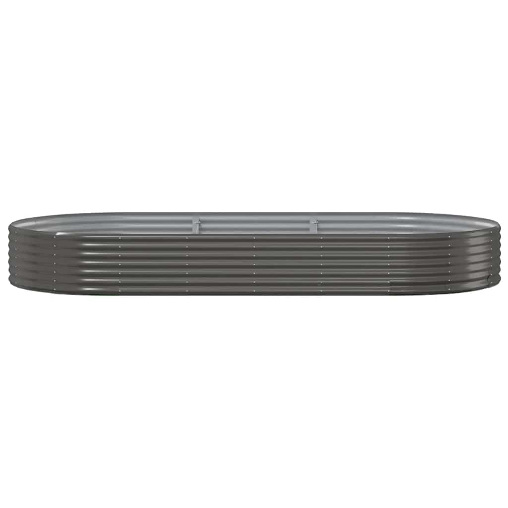 Vidaxl verhoogde tuinbak gegalvaniseerd staal 296x140x36 cm antraciet