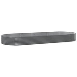 VIDAXL -Pflanzer 373x140x36 cm Pulver -Stahlgrau grau