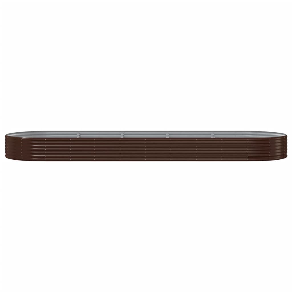 Vidaxl plantenbak 450x140x36 cm gegalvaniseerd staal bruin