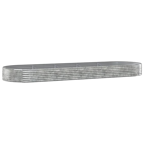 Vidaxx Pflanzgefäß 450x140x36 cm verzinkter Stahl silberfarben