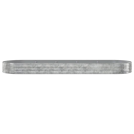 VIDAXL -Planungsbox 450x140x36 cm Pulver -Stahl Silber gefärbt