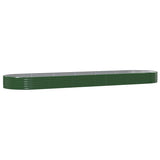 Vidaxl plantenbak 523x140x36 cm gegalvaniseerd staal groen
