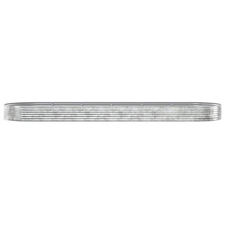 VIDAXL -Pflanzer 523x140x36 cm Pulver -beschichteter Stahl Silber gefärbt