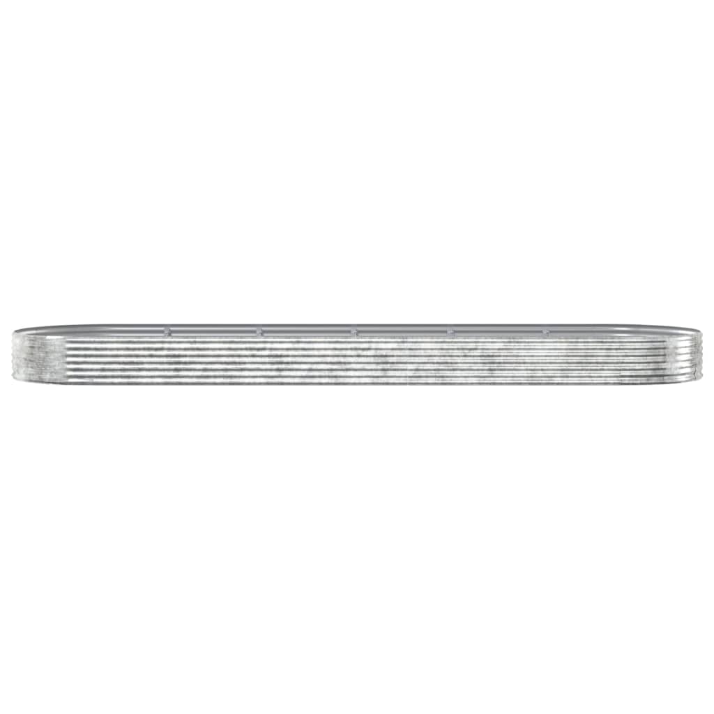 Vidaxx Pflanzgefäß 523x140x36 cm verzinkter Stahl silberfarben
