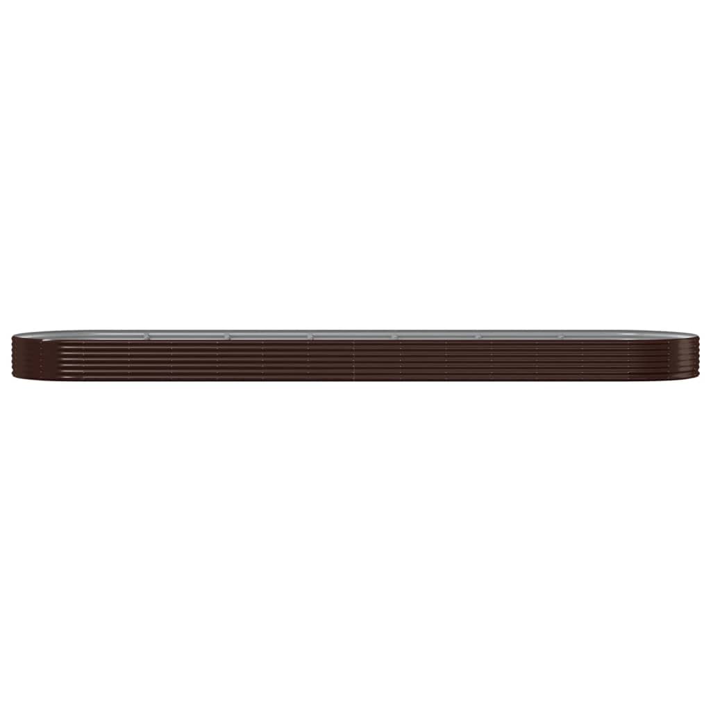 Vidaxl plantenbak 600x140x36 cm gegalvaniseerd staal bruin
