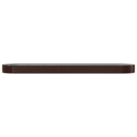 Vidaxl plantenbak 600x140x36 cm gegalvaniseerd staal bruin