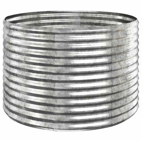 VIDAXL -Planungsbox 100x100x68 cm Pulver -bezogenes Stahl Silber gefärbt
