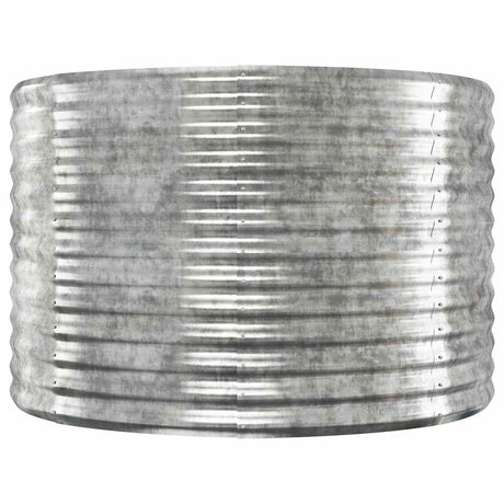 VIDAXL -Planungsbox 100x100x68 cm Pulver -bezogenes Stahl Silber gefärbt