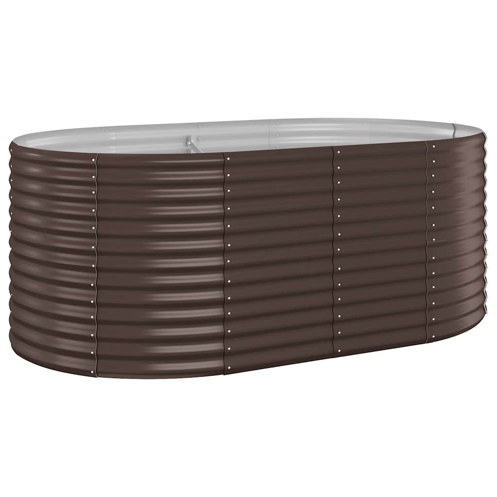 Vidaxl plantenbak 175x100x68 cm gepoedercoat staal bruin