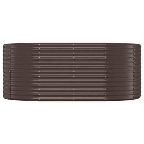 Vidaxl plantenbak 175x100x68 cm gepoedercoat staal bruin