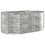 VIDAXL -Planungsbox 175x100x68 cm Pulver -bezogenes Stahl Silber gefärbt