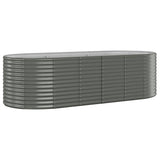 VIDAXL -Planungsbox 249x100x68 cm Pulver -Stahl grau
