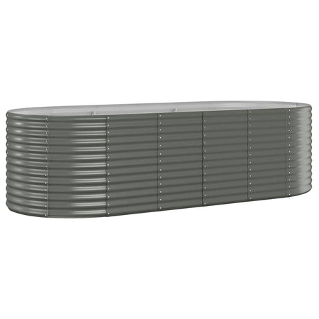 VIDAXL -Planungsbox 249x100x68 cm Pulver -Stahl grau
