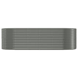 VIDAXL -Planungsbox 249x100x68 cm Pulver -Stahl grau