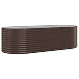 VIDAXL -Planungsbox 249x100x68 cm Pulver -bezogener Stahlbraun