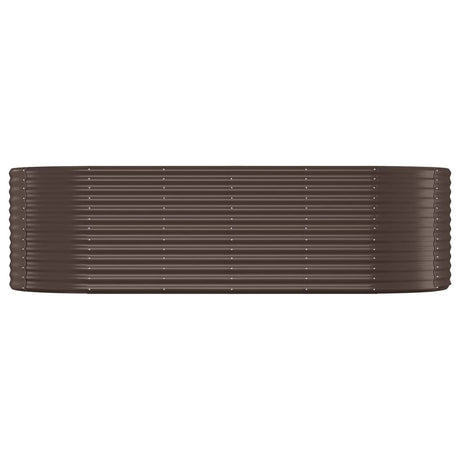 VIDAXL -Planungsbox 249x100x68 cm Pulver -bezogener Stahlbraun
