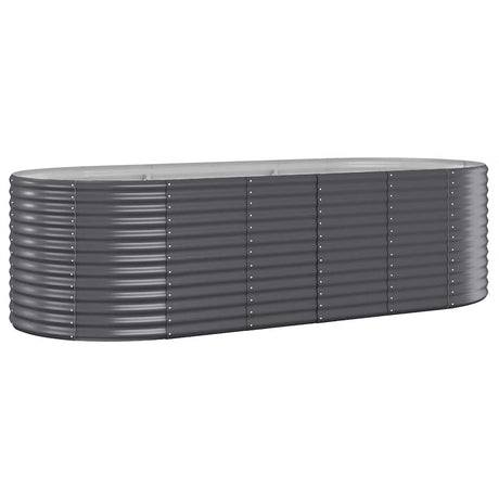 VIDAXL -Planungsbox 249x100x68 cm Pulver -beschichteter Stahl -Anthrazit -Verschärfen