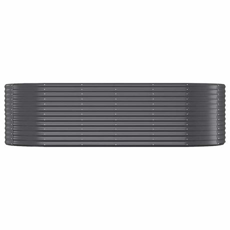 VIDAXL -Planungsbox 249x100x68 cm Pulver -beschichteter Stahl -Anthrazit -Verschärfen