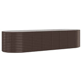 VIDAXL -Planungsbox 322x100x68 cm Pulver -Stahlbraun