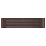 VIDAXL -Planungsbox 322x100x68 cm Pulver -Stahlbraun