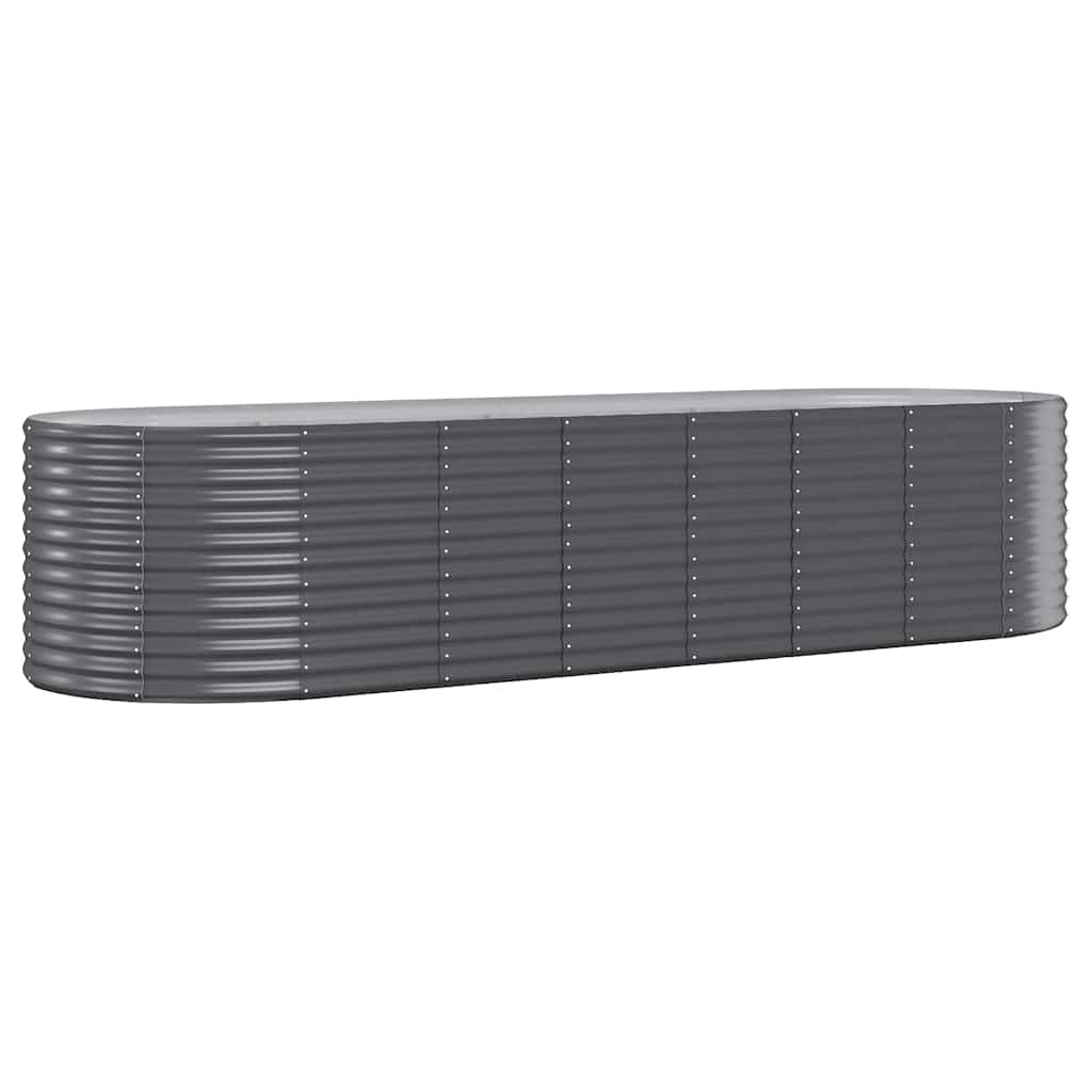 Vidaxl plantenbak 322x100x68 cm gegalvaniseerd staal antracietkleurig