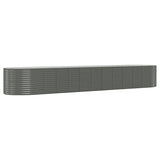 VIDAXL -Planungsbox 507x100x68 cm Pulver -Stahl grau